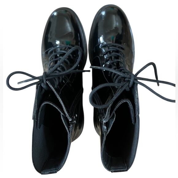 NWOT Geox Black Patent Leather Damiana Boots – Sz 10 - Picture 5 of 7